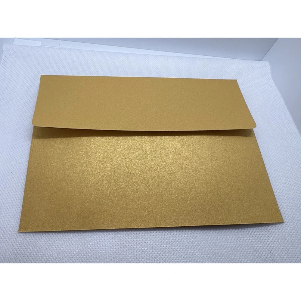 Vintage Craftmount Photo Frame Holiday Cards Gold Sleigh Gold Envelope Lot of 10